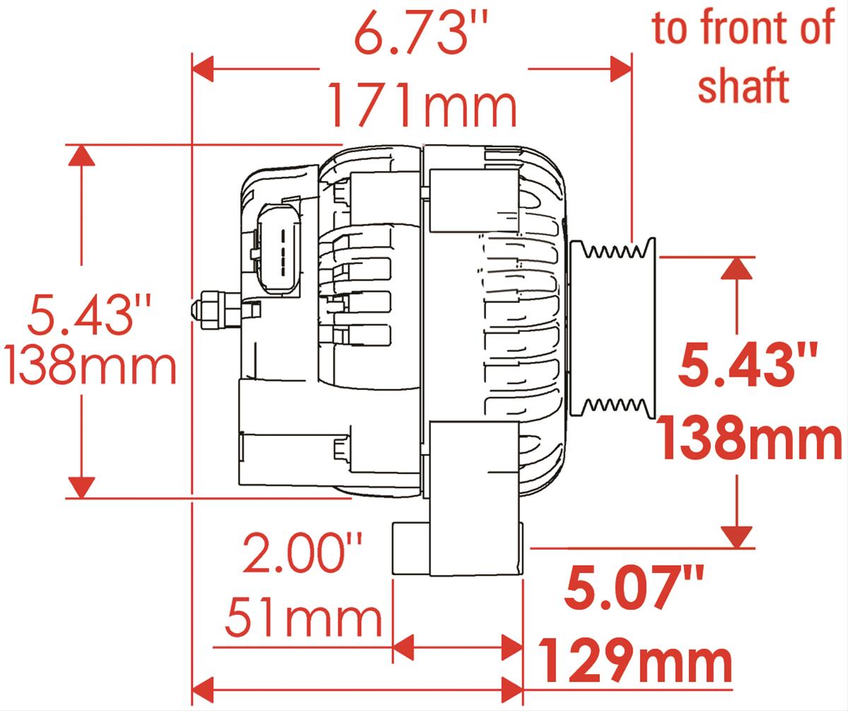 120 Amp PowerMaster Alternator for LS/LT - ICT Billet PWM - 8206