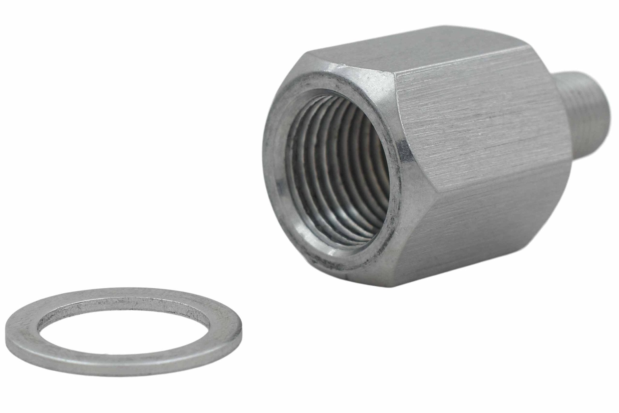 1/8" NPT Male to M16 - 1.5 Female Oil Pressure Sensor Adapter Fitting - ICT Billet F125NPFM1615