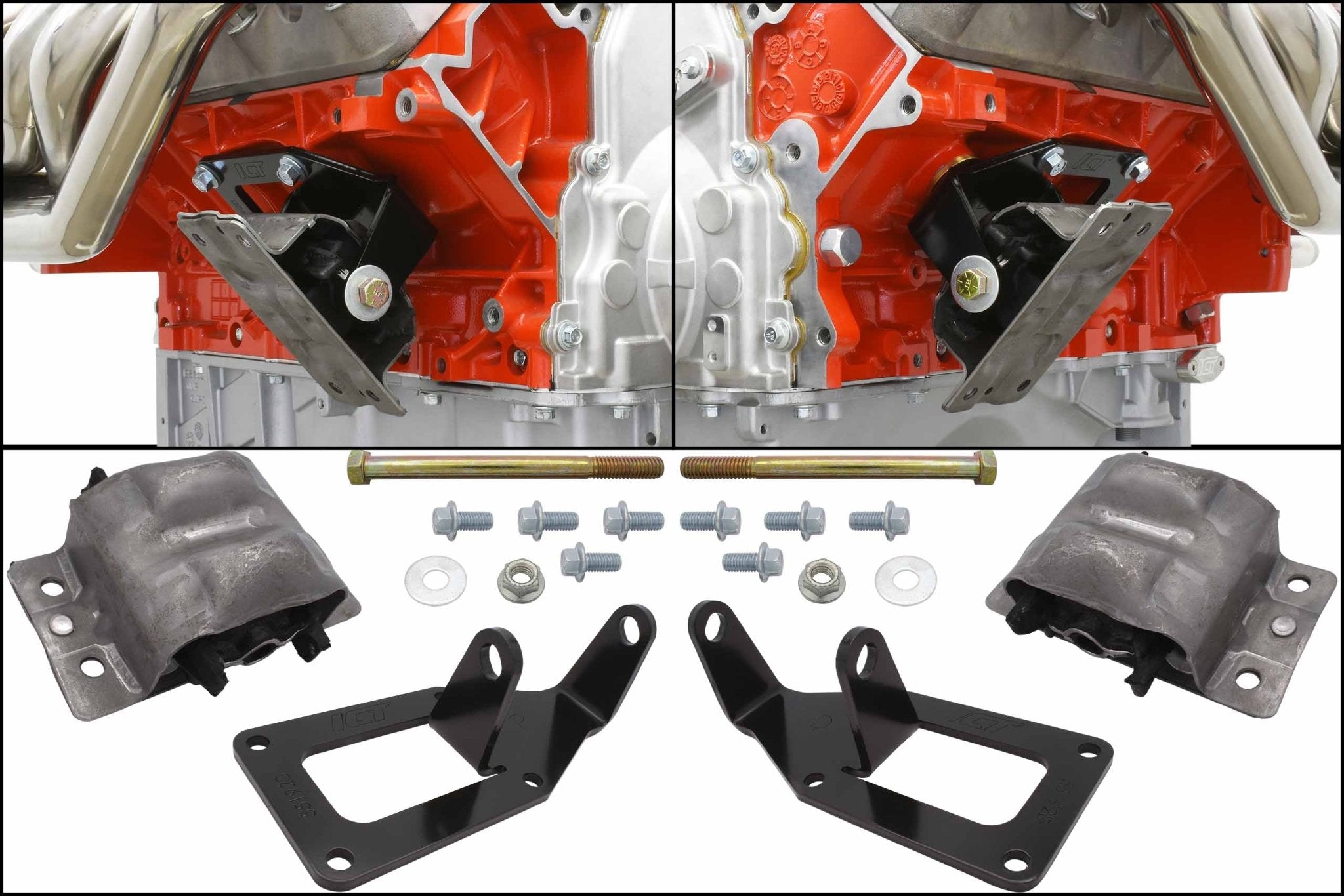 1973 - 1987 Chevy Square Body Truck - LS Swap Engine Mount Kit for 2WD 4WD LS1 LS3 - ICT Billet 5510 - KIT003EM