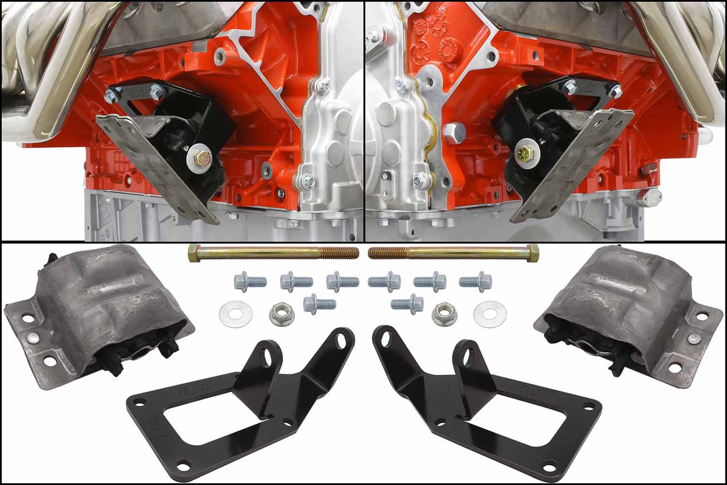 1977 - 1996 6th Gen B - Body LS Engine Mount Kit - ICT Billet EM - LS - 6BBDY