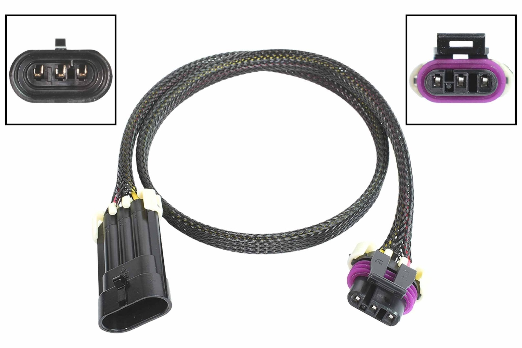 24" Wire Extension Harness LS Gen 3 MAF Mass Air Flow Sensor Wiring LS1 5.7L - ICT Billet WEMAF30 - 24