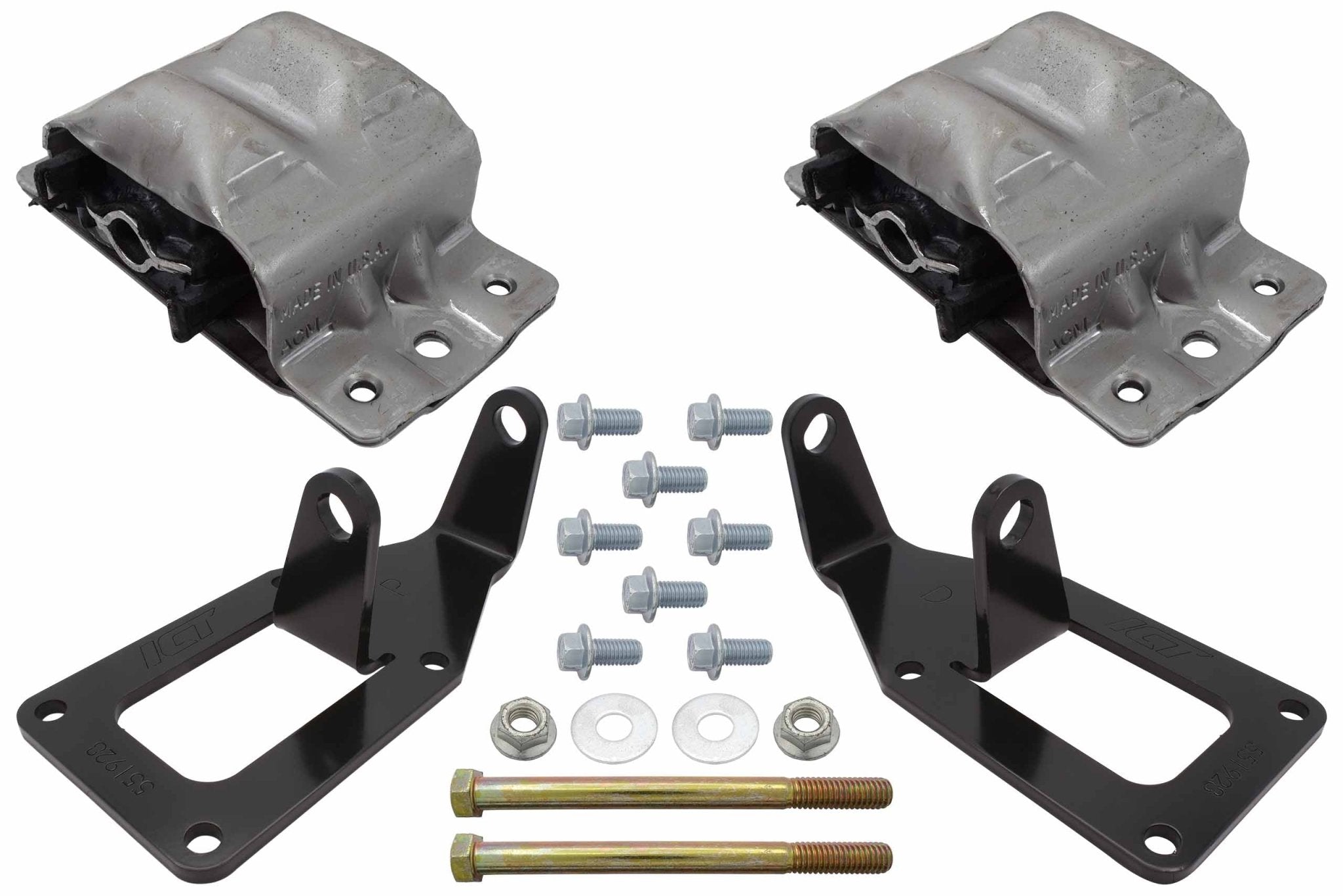 2WD 1988 - 1998 Chevy OBS Truck - LS Swap Engine Conversion Mount Kit - LS1 LS3 - ICT Billet 5510 - KIT001EM