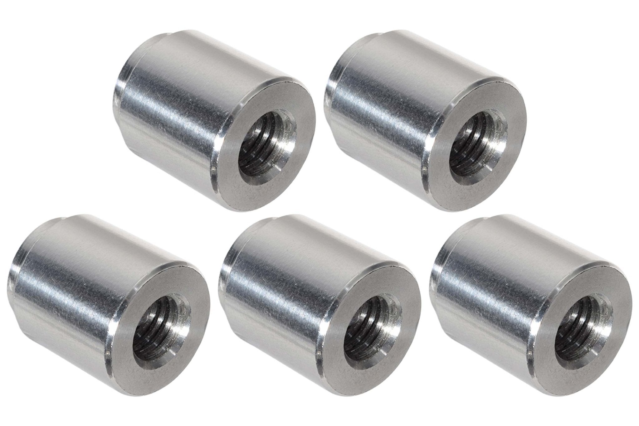 5pc Aluminum M10 - 1.5mm Weld On Bung Female Nut Threaded Insert Metric 10mm - ICT Billet FM1015BUNG - 5