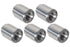 5pc Aluminum M8 - 1.25mm Weld On Bung Female Nut Threaded Insert Metric 8mm - ICT Billet FM0812BUNG - 5