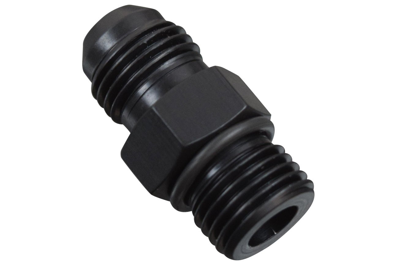  - 6AN Flare to 6 Oring ORB Male Fuel Pump Rail Adapter Fitting Flare Hose Black - ICT Billet F06AN060R