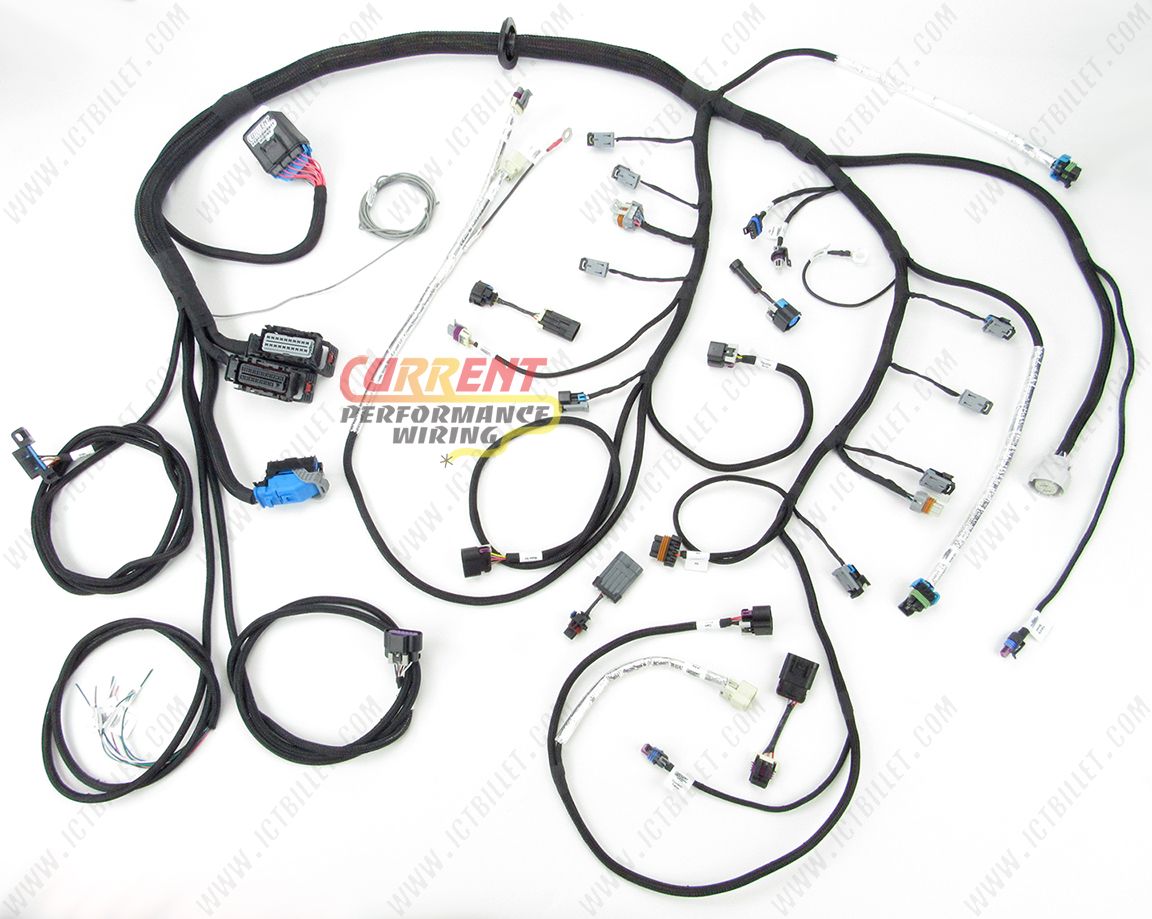 Cableado de rendimiento actual: arnés de cables de motor LSx 58x Gen 4 independiente 2007+ E38 DBW (inyector EV6 LS3 4.8L, 5.3L, 6.0L, 6.2L) Transmisión 4L60E