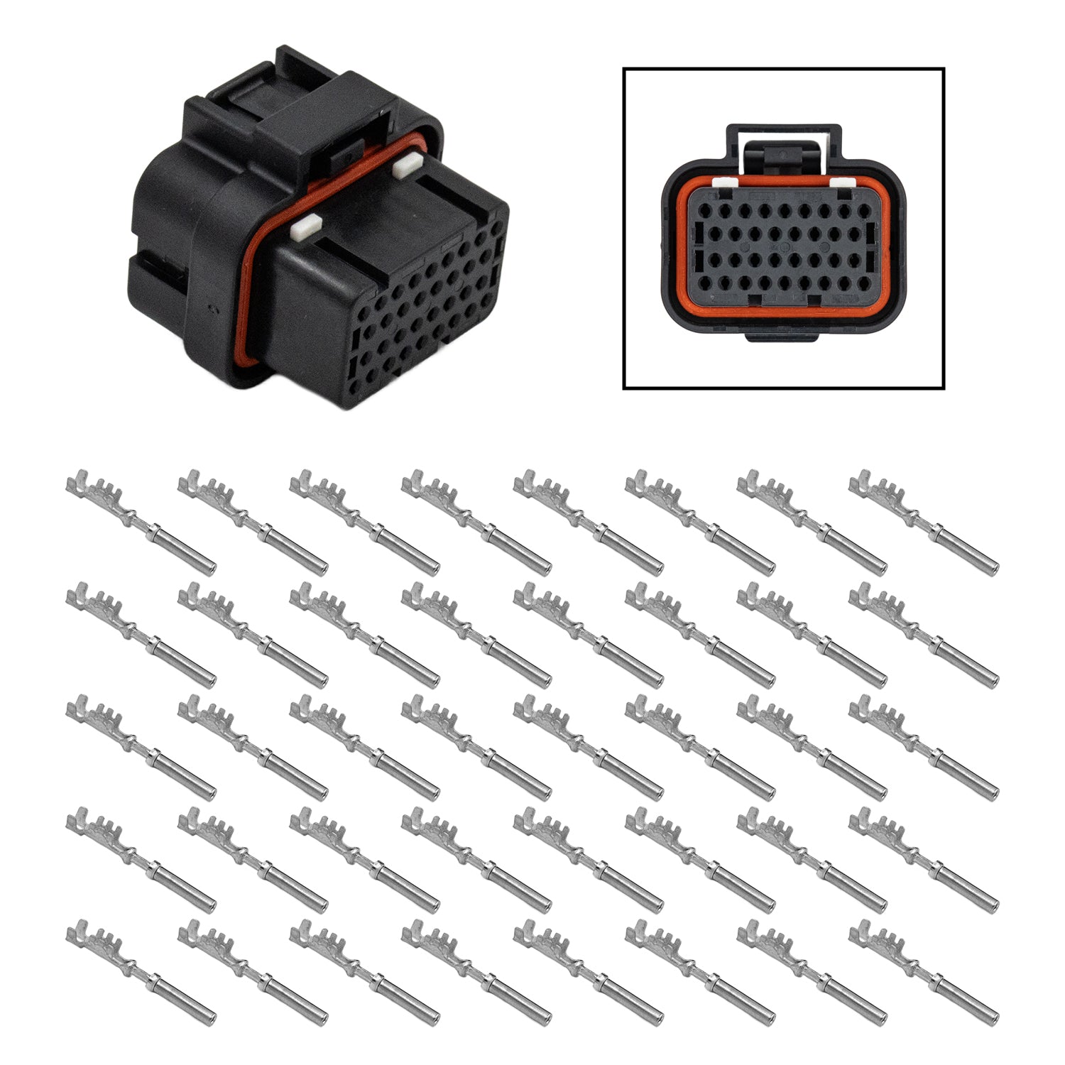 Amp Superseal 34 Pin ECU connector component kit 4 Keyway J2A