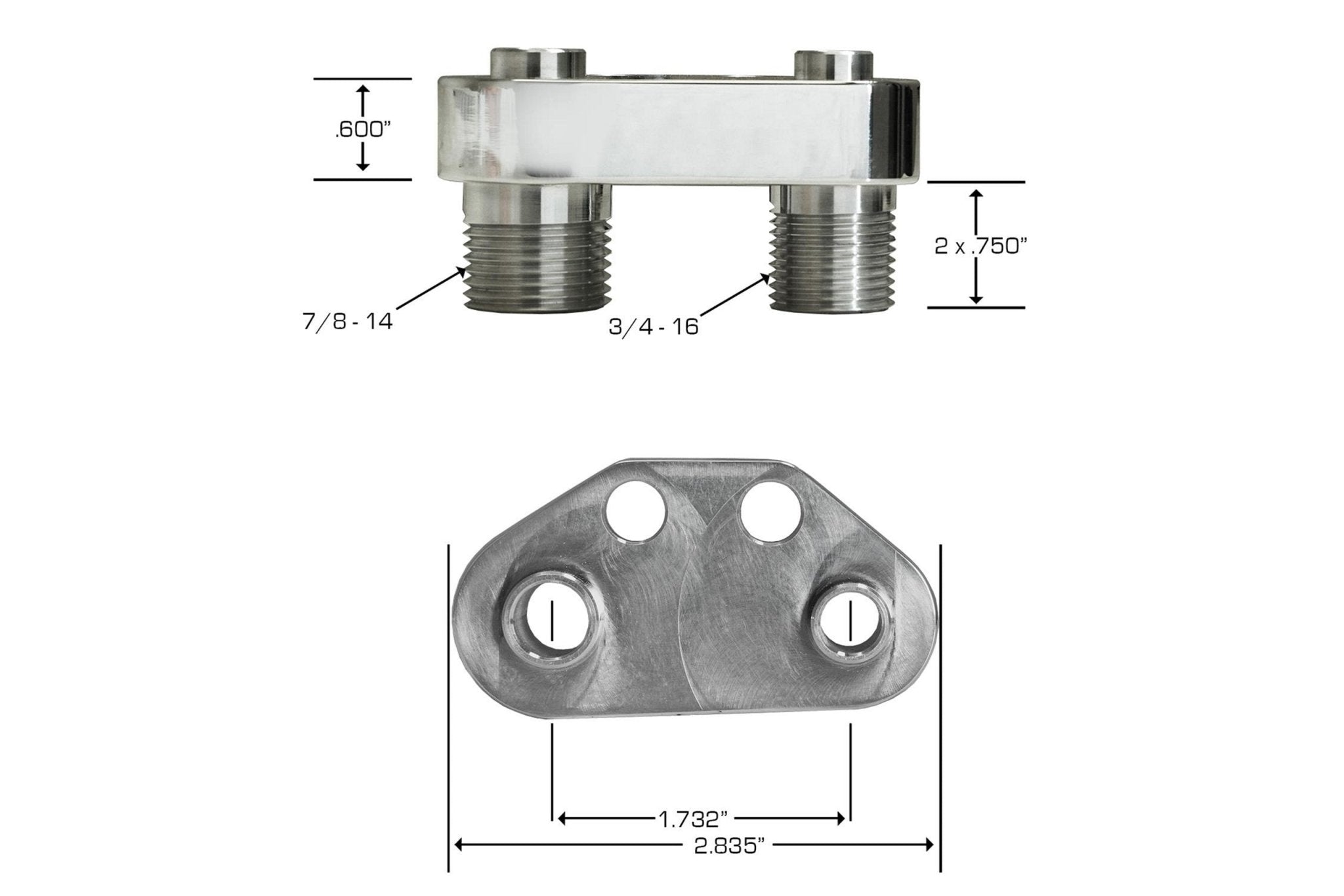 A/C Compressor Hose Fittings Compatable with Vintage Air SD7 Sanden 7176 Air Conditioning - 8 - 10 - ICT Billet VTA - 045003