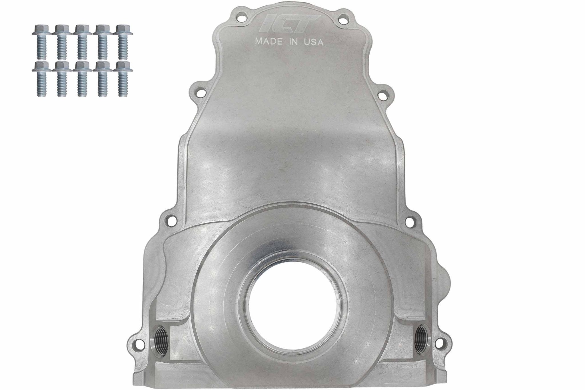 Billet Gen 3 Turbo Oil Drain - Timing Chain Cover - 10AN ORB - ICT Billet 551589 - LS01