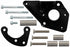 Black Powdercoated LS Truck Power Steering Bracket Kit Swap 5.3L 6.0L 4.8L (LS1 Camaro PS Pump) - ICT Billet 551785 - 3B