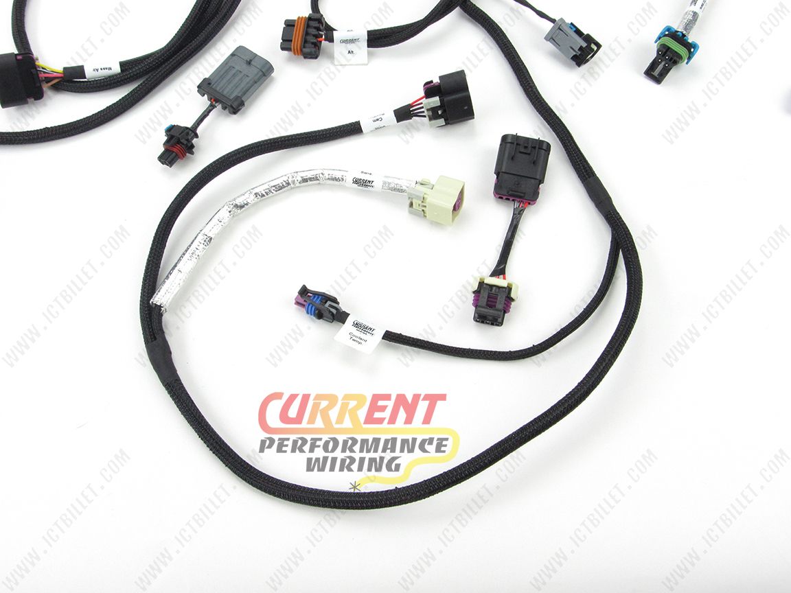 Current Performance Wiring - Standalone Gen 4 58x LSx Engine Wire Harness 2007+ E38 DBW (EV6 LS3 Injector 4.8L, 5.3L, 6.0L, 6.2L) 4L60E Transmission - ICT Billet CPW - SKR - E346