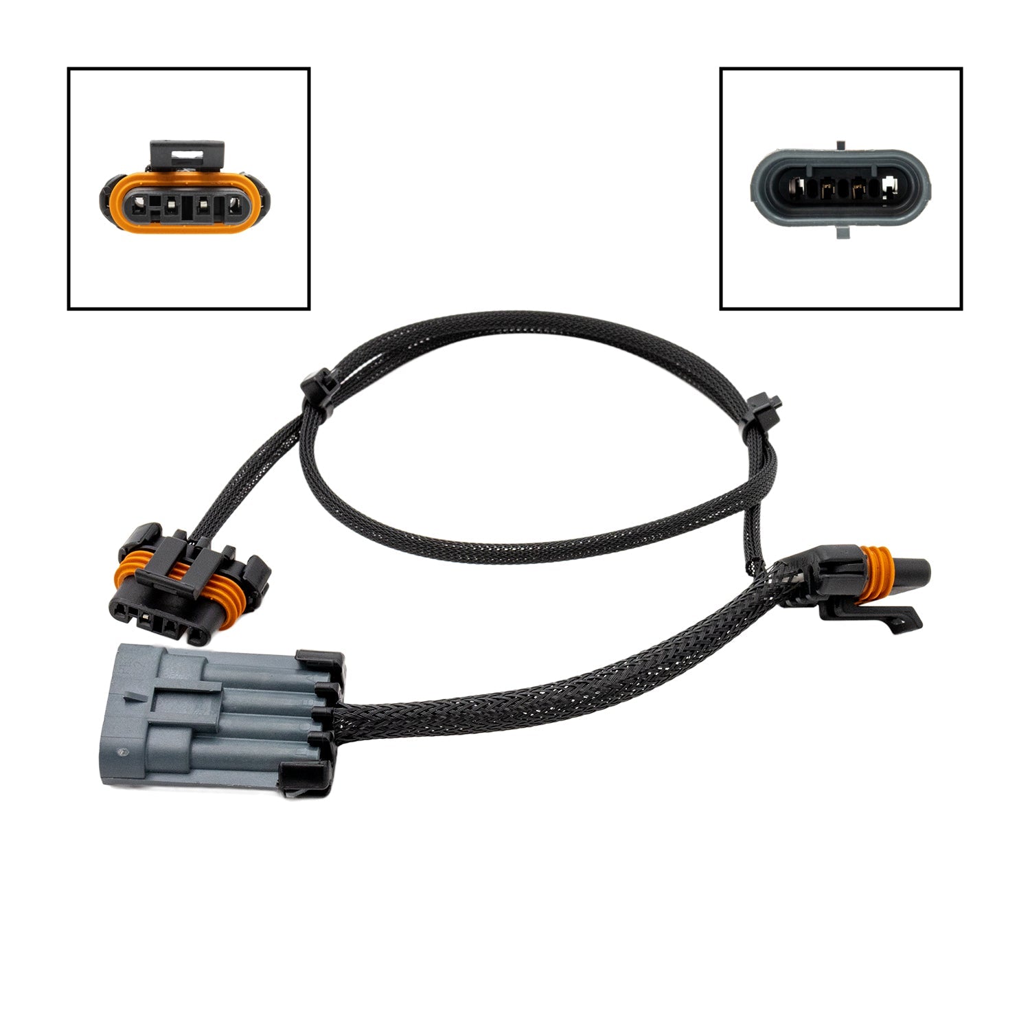 Dual Alternator Wire Harness Adapter 28\" Early LS (4 Pin Connector) Relocation - ICT Billet WAALT31 - 28DBL