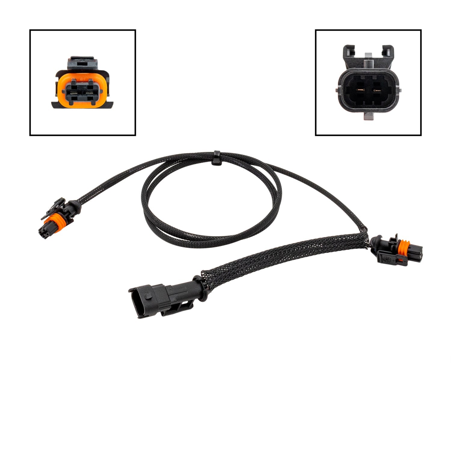 Dual Alternator Wire Harness Adapter 28\" LS (2 Pin High Amp Connector) Relocation - ICT Billet WAALT41 - 36DBL