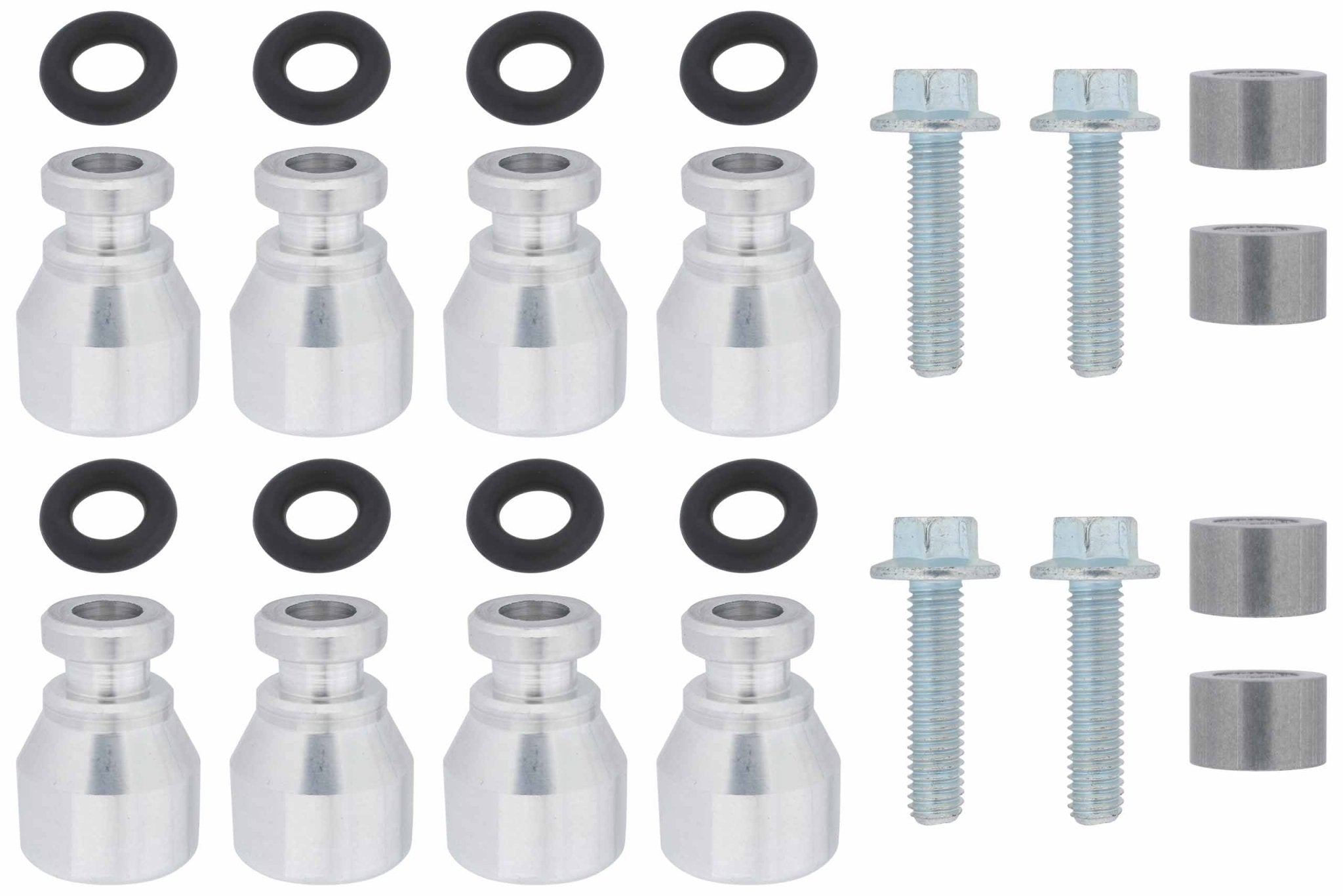 Fuel Injector Spacer Set of 8 LS2 Intake Manifold to LS Truck Injector Adapter - ICT Billet 551287 - LS - 022