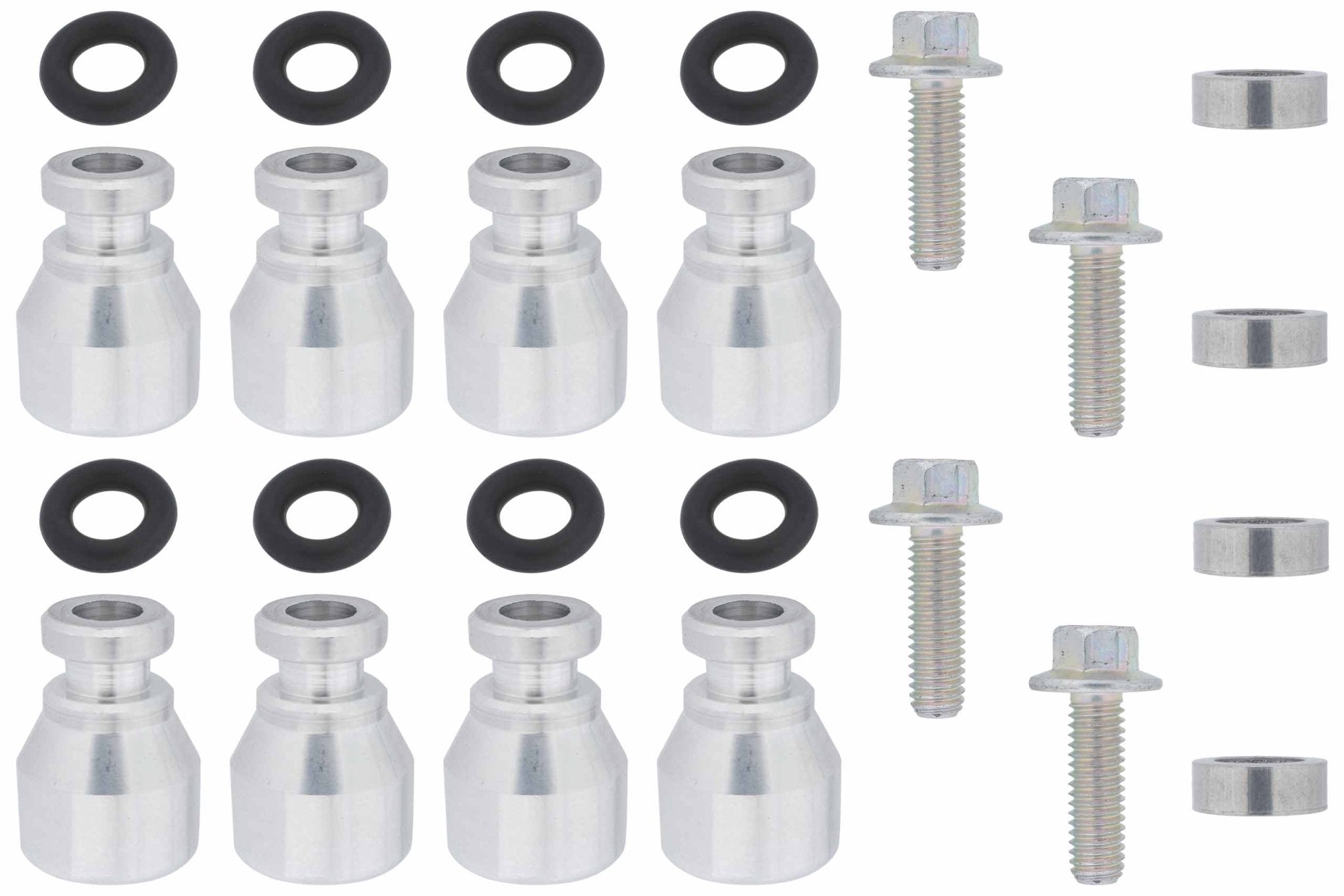 Fuel Injector Spacer Set of 8 Truck Intake Manifold to LS3 Injector Adapter - ICT Billet 551287 - LS - 036