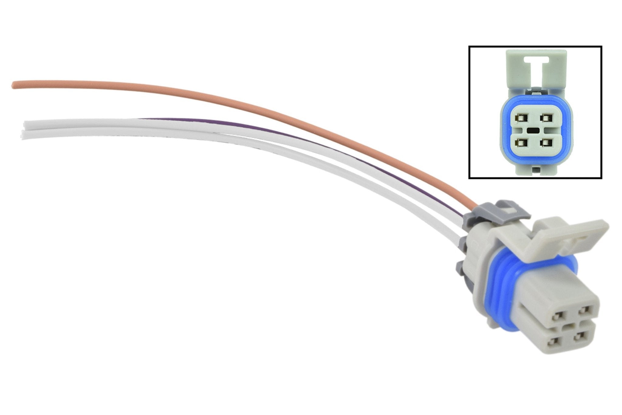 GM LS O2 Oxygen Sensor Square Female 2 - Keyway Connector Plug Harness Pigtail - ICT Billet WP0XY35