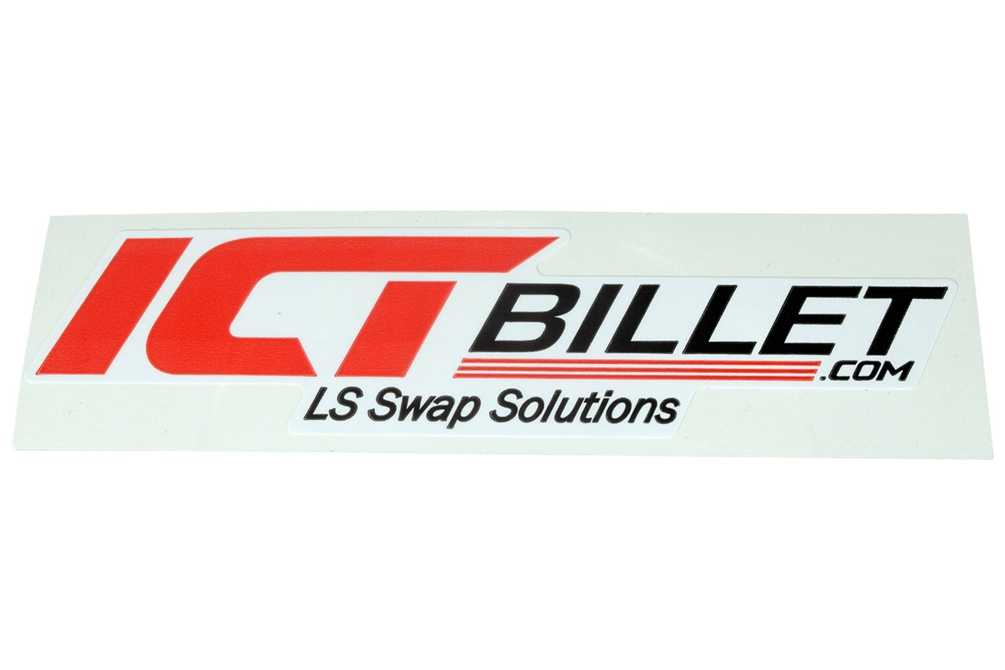 ICT Billet Sticker 4.5" Red / White Decal - ICT Billet 45STCKR