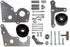 Low Mount Alternator, Power Steering Pump Brackets Compatible with LS Corvette LSX LS1 LS3 LS2 - ICT Billet 551769 - 1