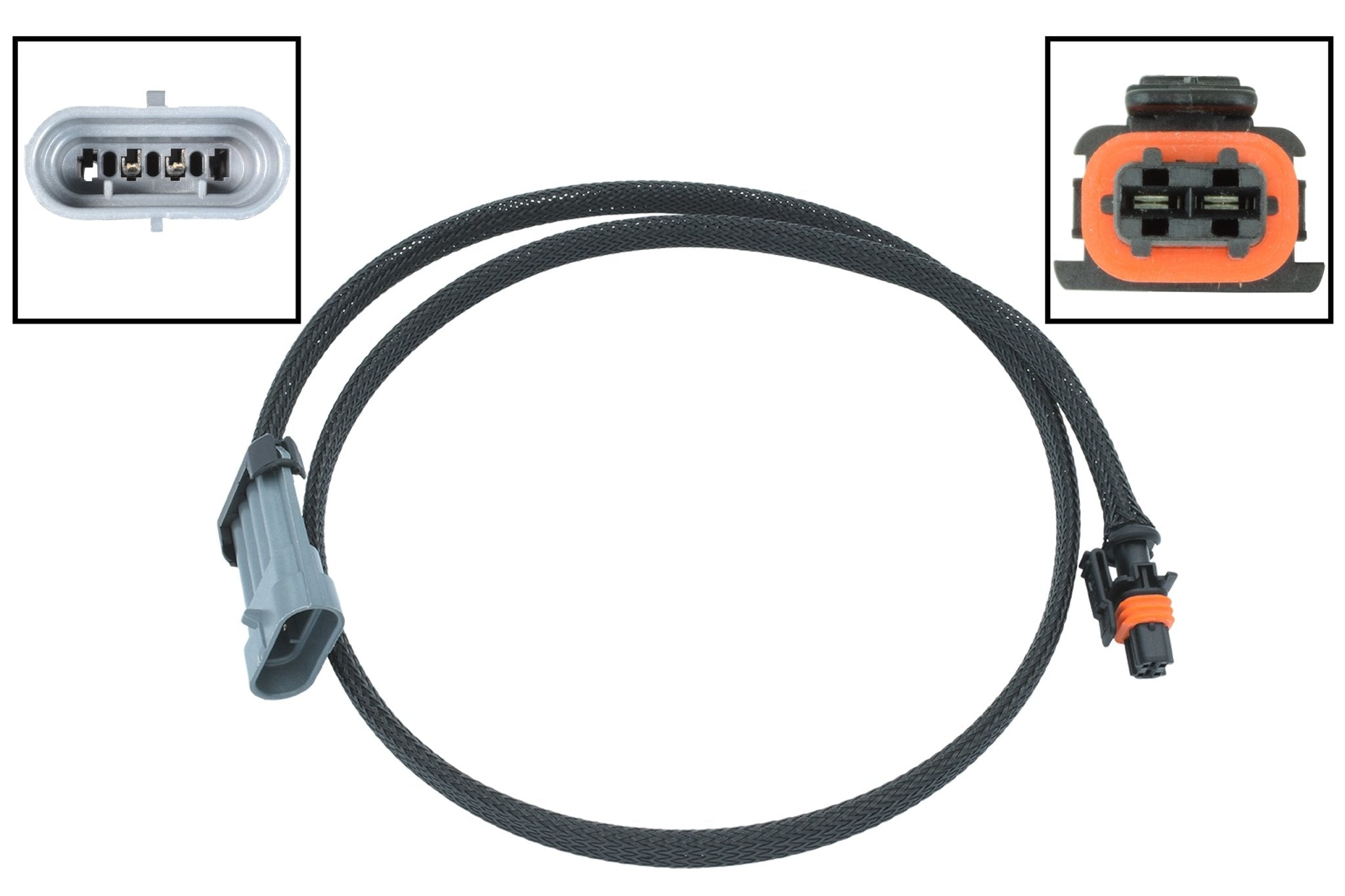 LS 36" Alternator Adapter Harness - 4 Pin 105A Vehicle to 2 Pin Alternator 160A - ICT Billet WAALT30 - 36