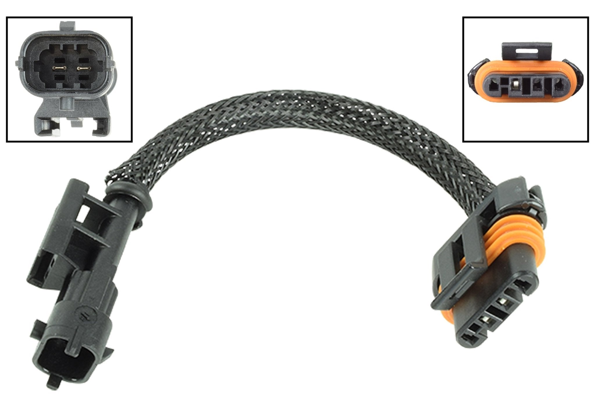 LS 6" Alternator Adapter Harness - 2 Pin High Amp Vehicle to 4 Pin Alternator - ICT Billet WAALT40 - 6