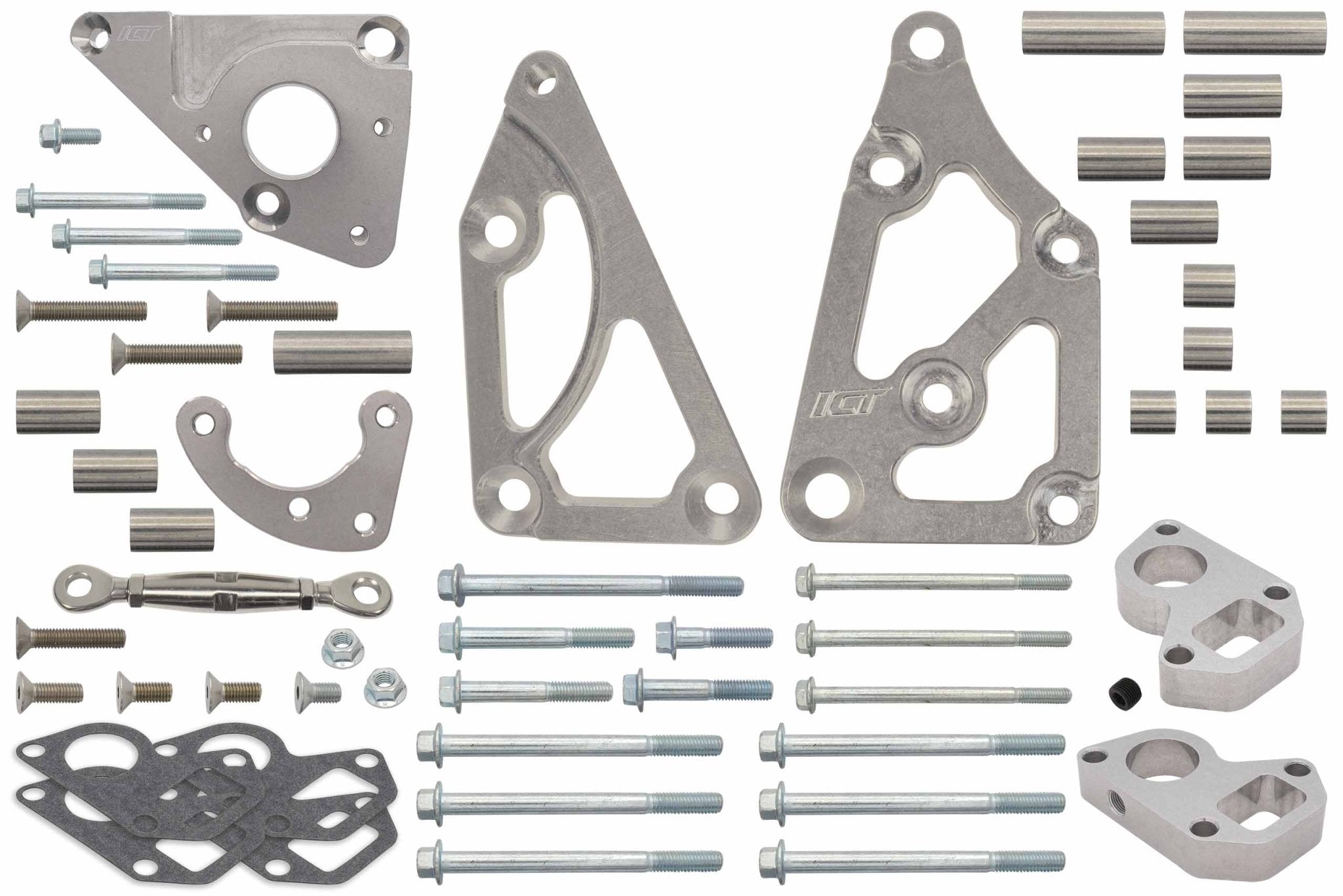 LS Alternator / Power Steering Pump Bracket Kit (for LS1 Water Pump) Turnbuckle - ICT Billet 551498LS0WP - 3