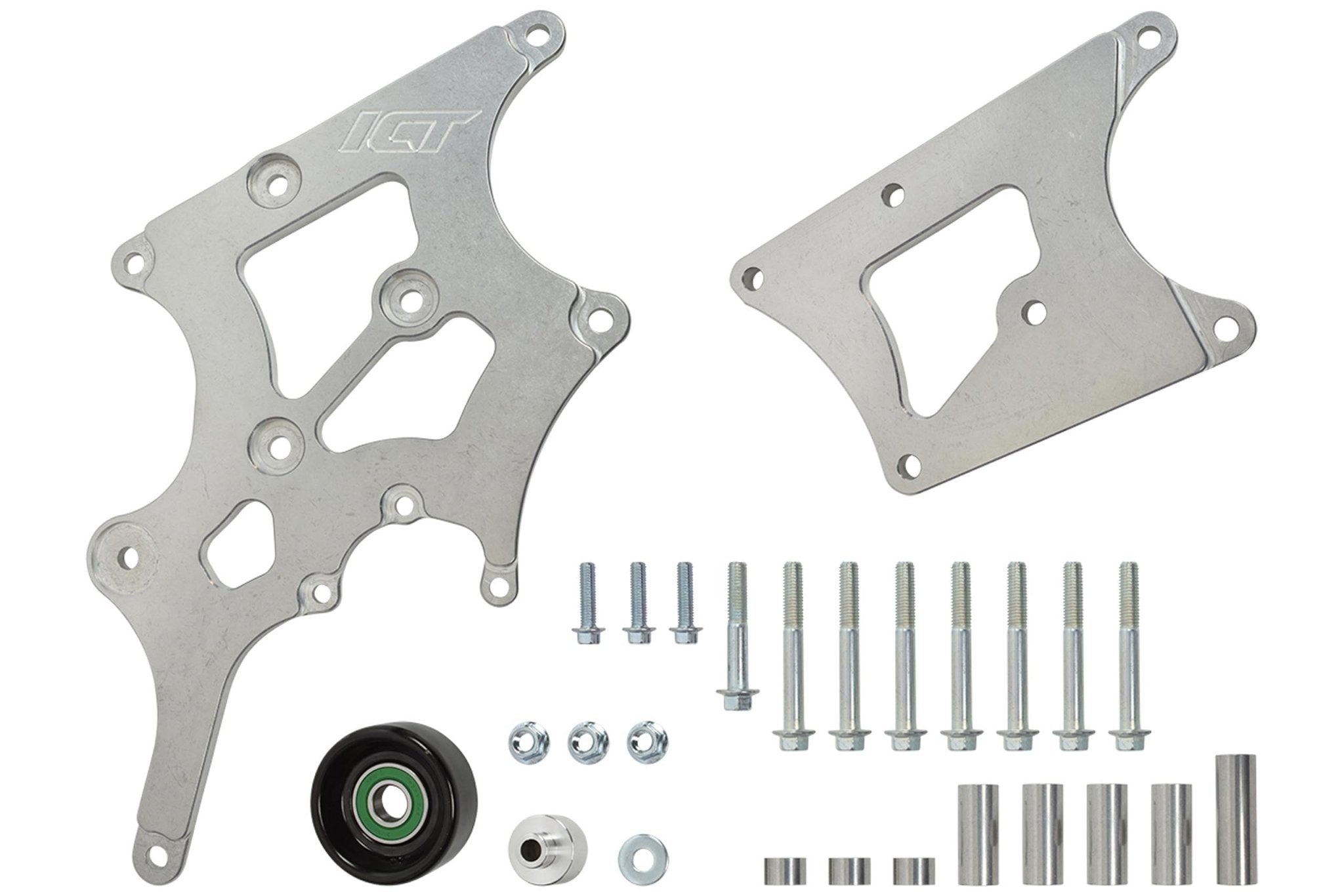 LS BMW 330i E46 Swap Alternator & Power Steering Bracket Kit Corvette LS1 LS3 - ICT Billet 551796 - 1