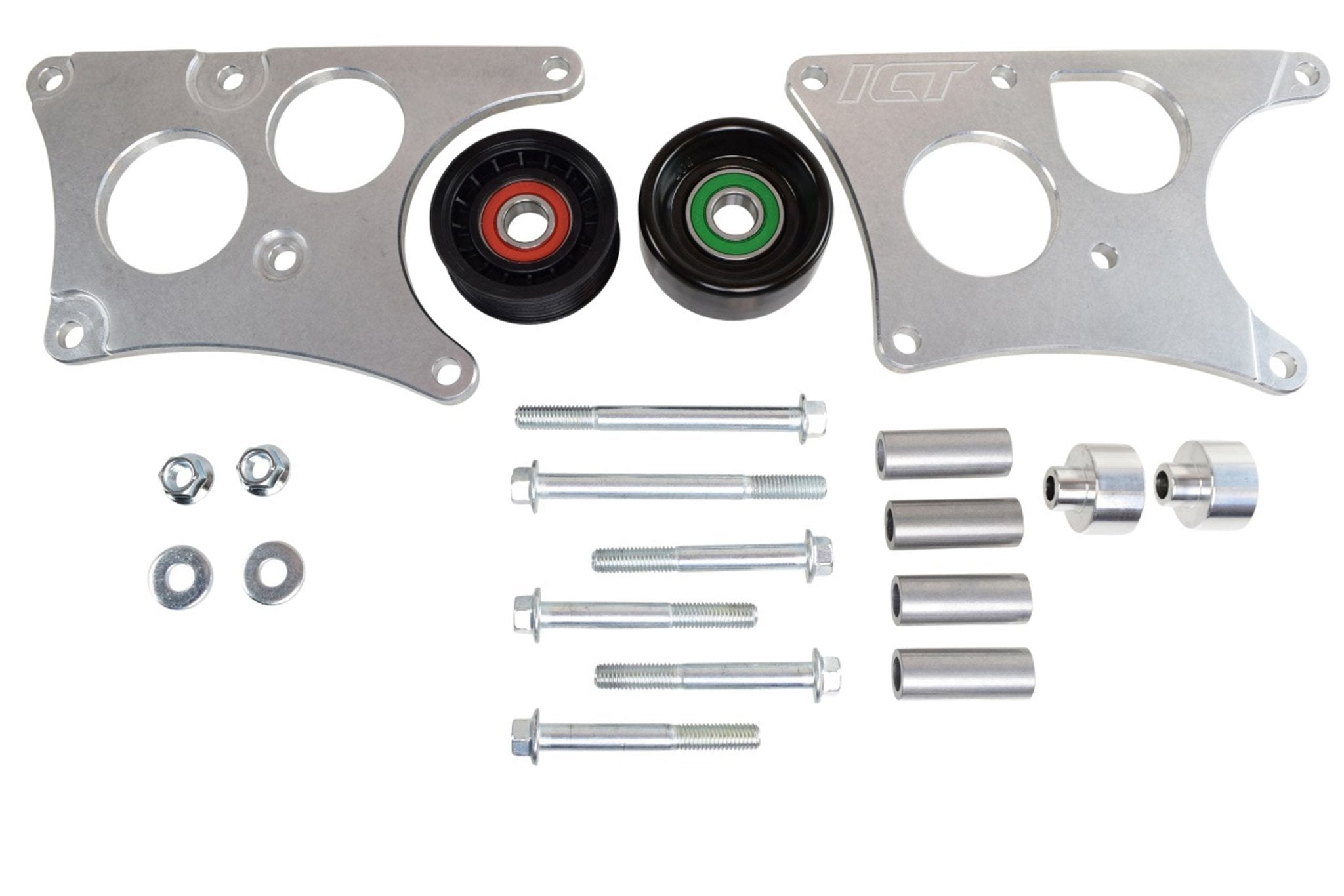 LS Corvette Heavy Duty Billet Alternator Bracket Kit LSX LS1 5.7L Top Driver Head Mount - ICT Billet 551566 - 1