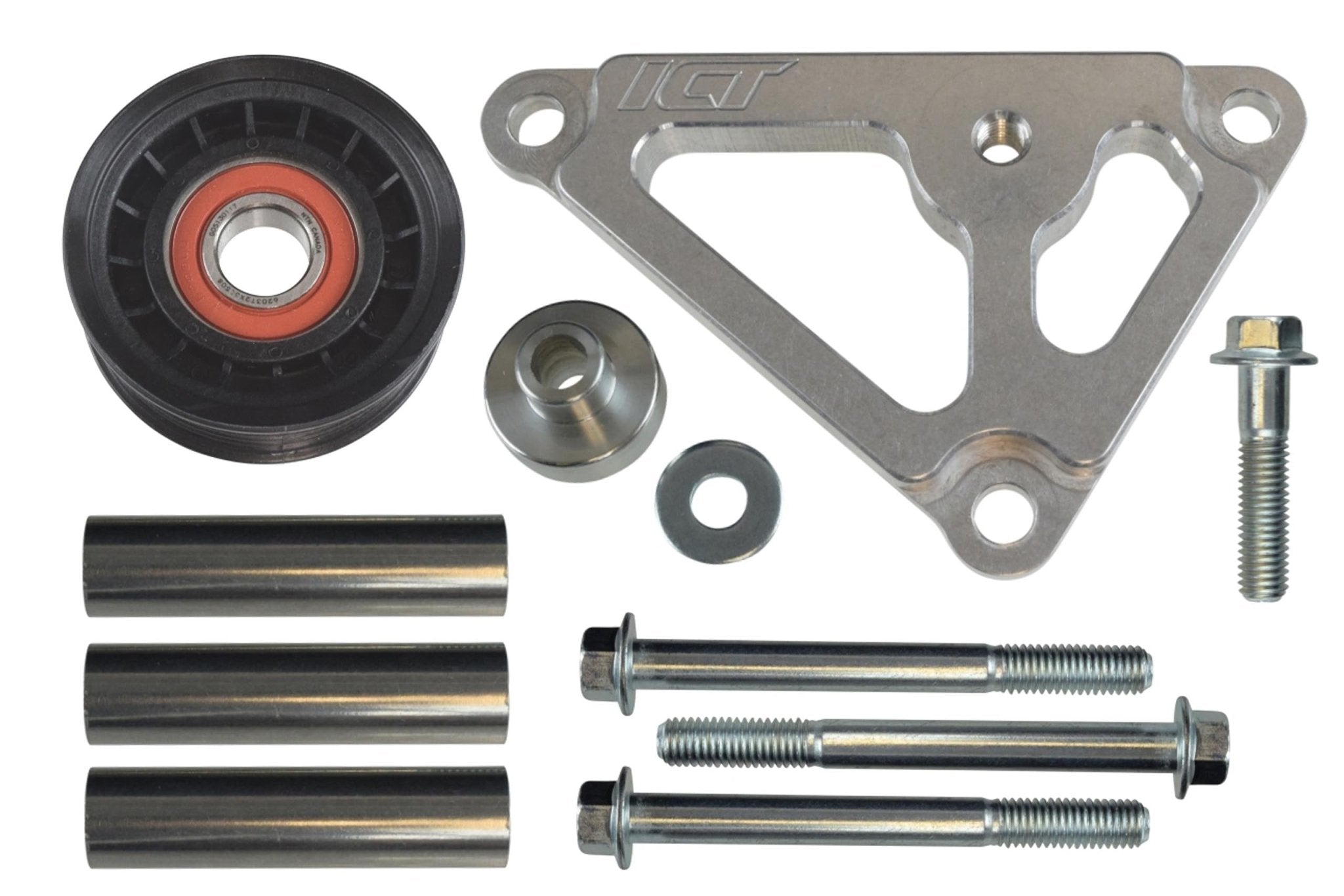 LS Idler Pulley Bracket - Power Steering Delete LSX Camaro 1999 2002 LS1 GTO ICT - ICT Billet 551776 - 2