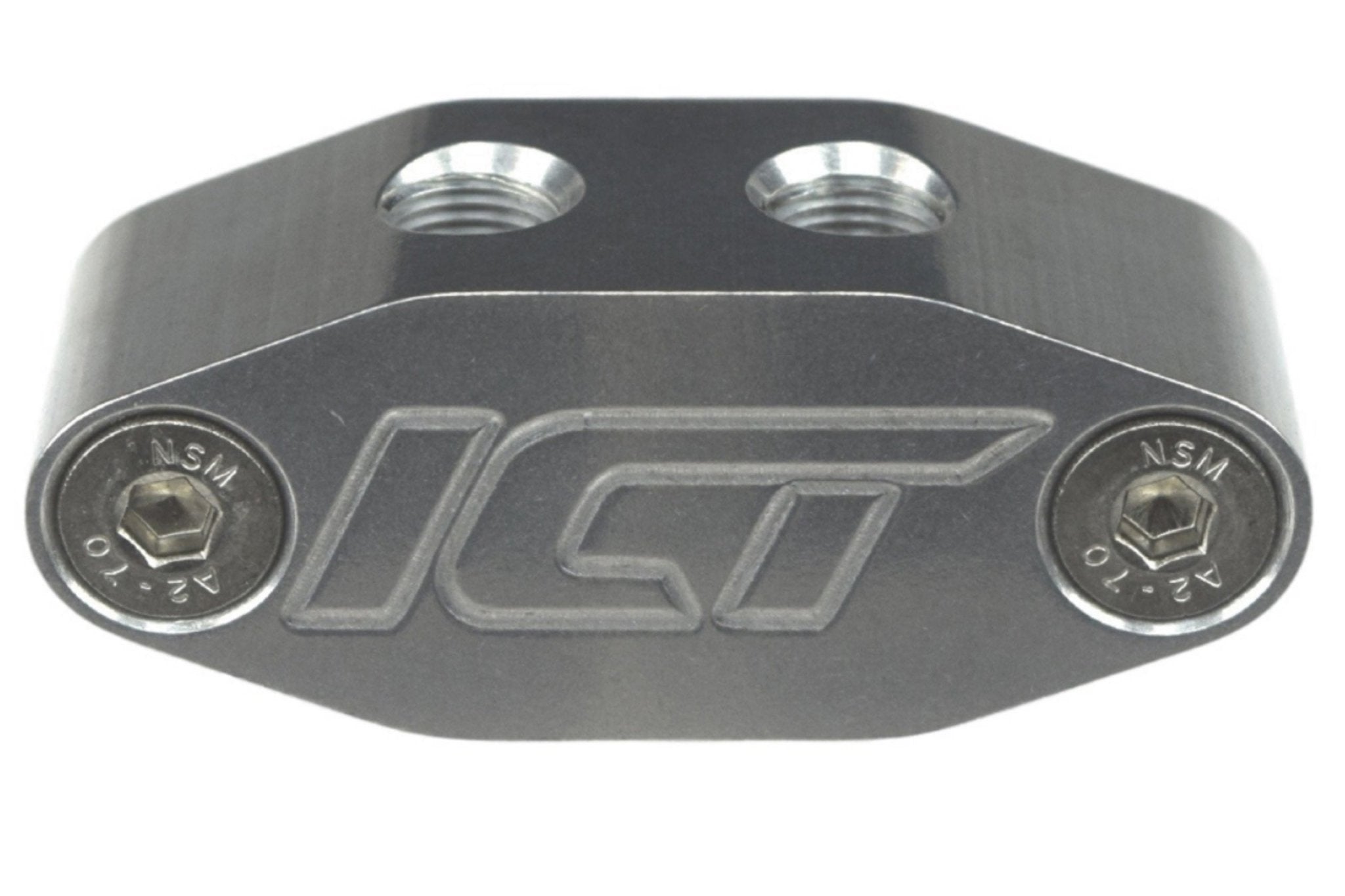 LS / LS1 1/8 Dual Outlet Oil Feed Adapter Plate 90 degree - ICT Billet 551533