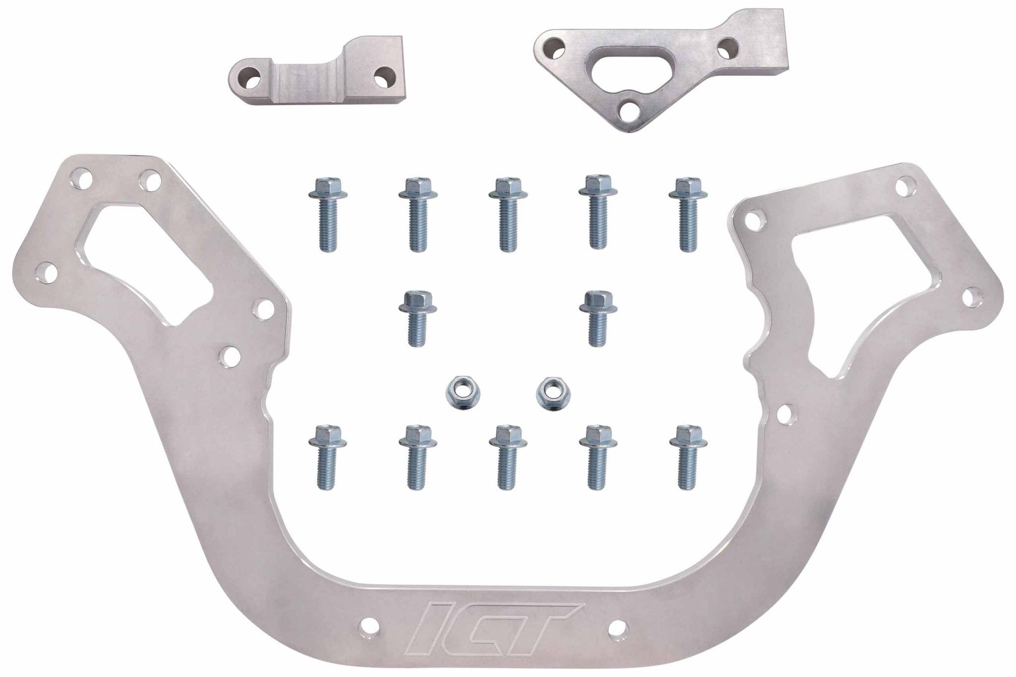 LS Sprint Car Front Engine Plate 1pc Aluminum Chevy Motor Mount 19.5" Wide LS1 - ICT Billet 551825 - LS01