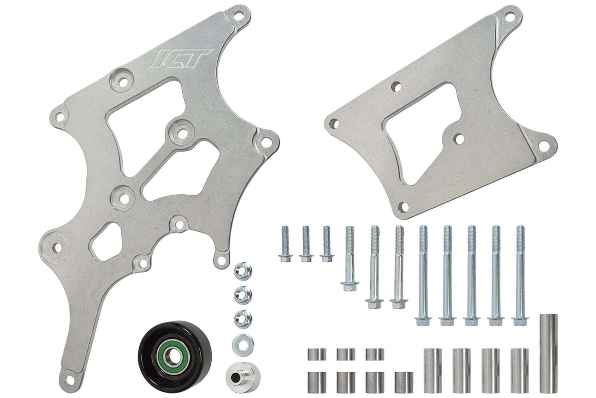 LS Swap Alternator & Power Steering Bracket Kit Camaro LS1 GTO LS2 Compatible with BMW 330i E46 - ICT Billet 551796 - 2