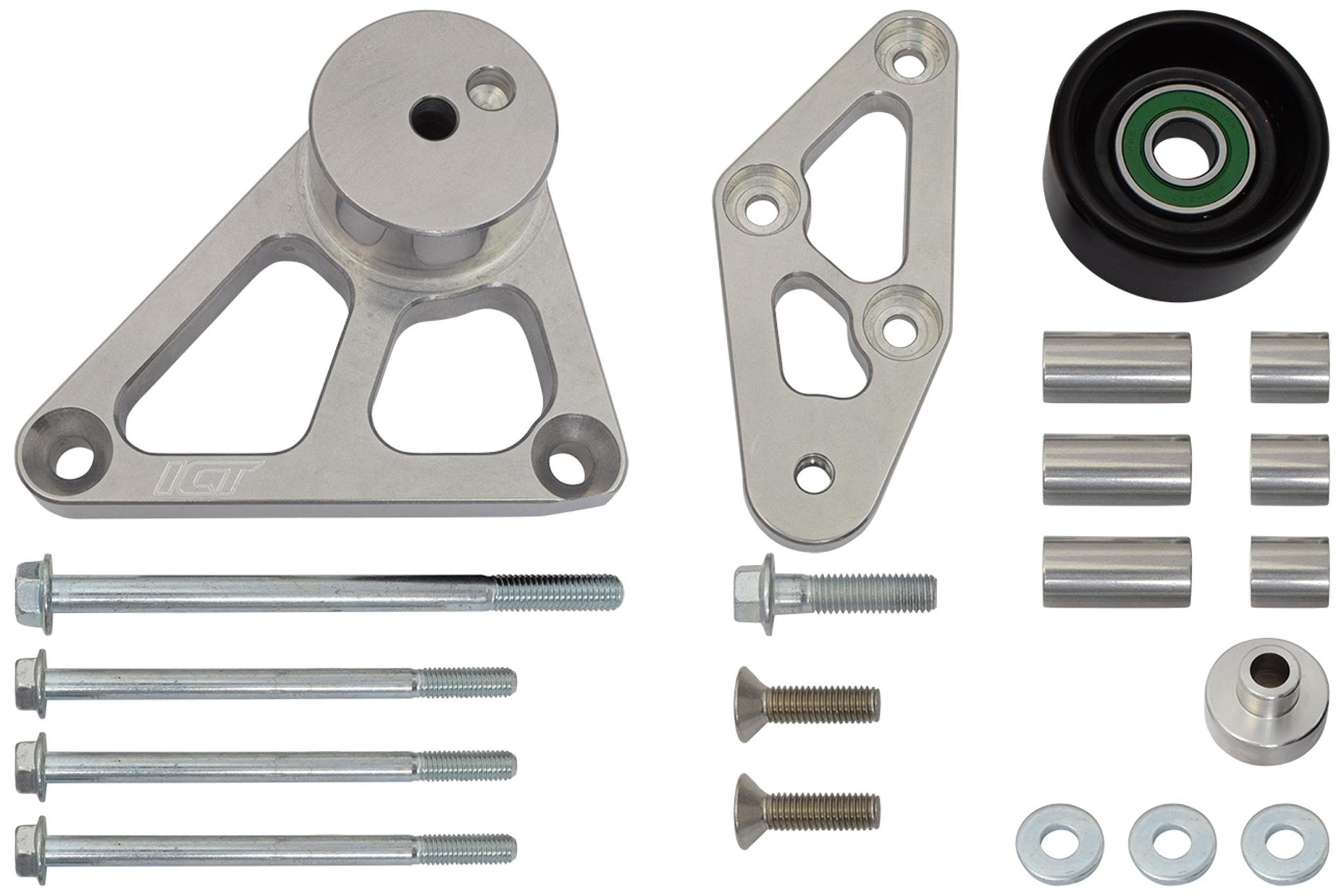 LS Truck 6 Rib LSA Supercharger Tensioner / Idler Bracket Kit LQ4 LSX 5.3L 6.0L - ICT Billet 551789 - 3