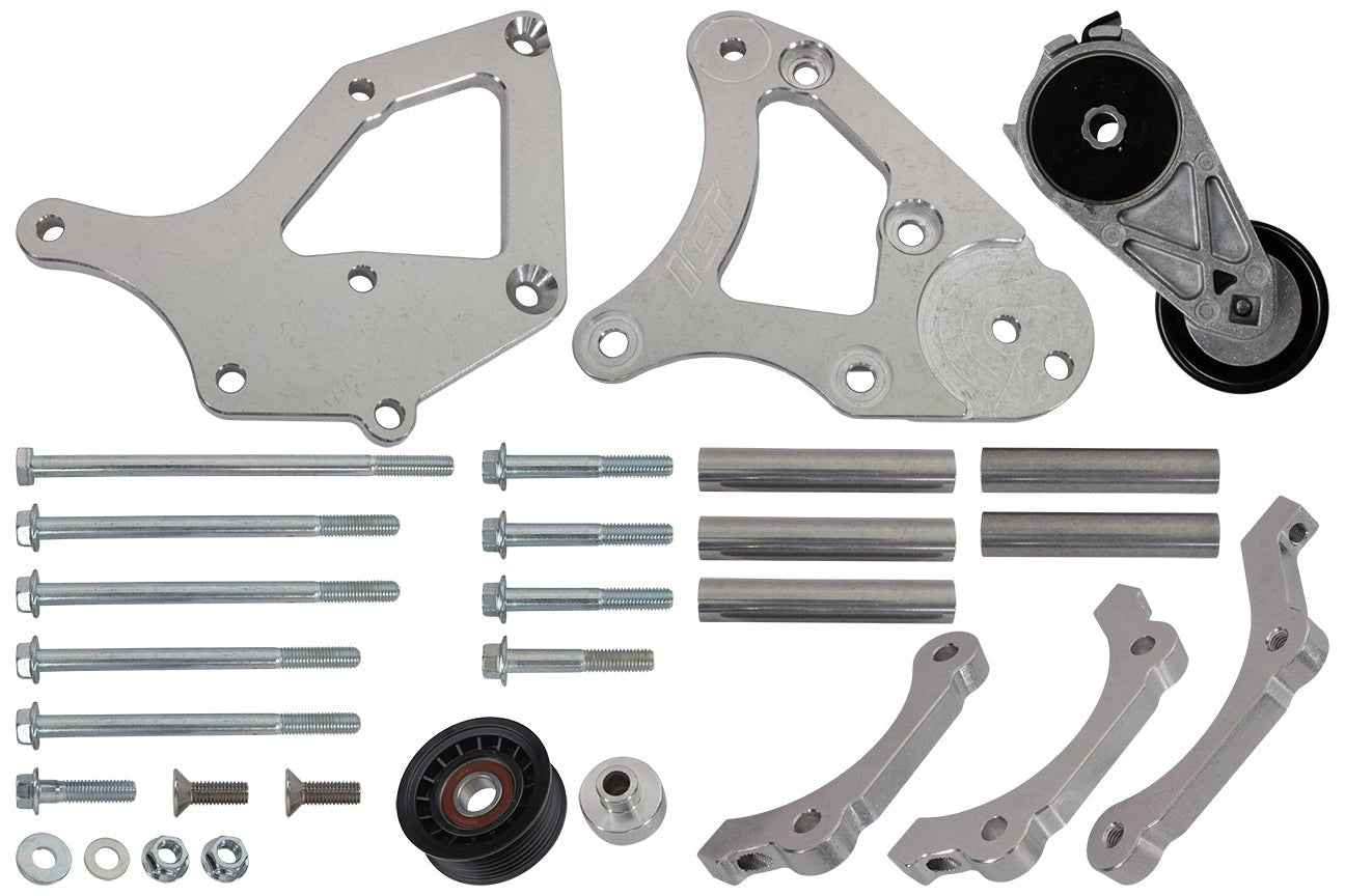 LS Truck A/C Compressor Relocation Bracket Kit LM7 L92 L96 LSX 4.8L 5.3L 6.0L - ICT Billet 551940 - 3