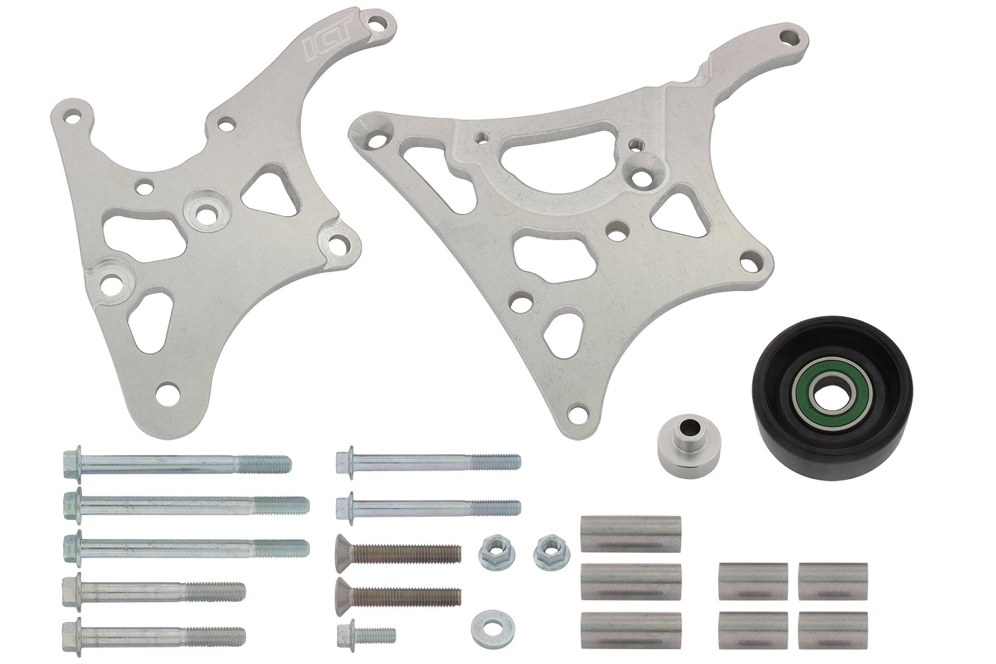 LS Truck High Mount w/ Type 2 Power Steering Pump & Alternator Bracket Kit - ICT Billet 551577 - 3