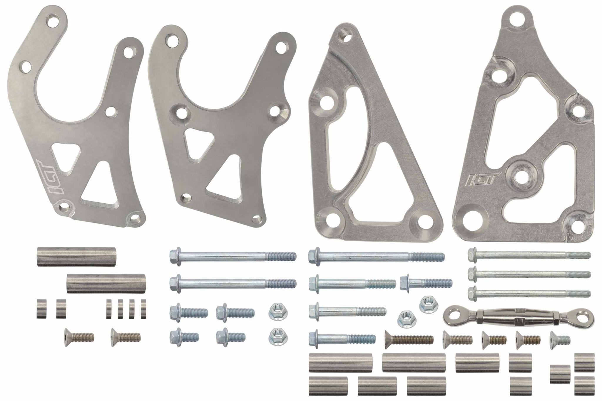 LS Truck Power Steering Pump / Alternator Bracket Kit - Turnbuckle LSX 5.3L 6.0L - ICT Billet 551396LS0 - 3