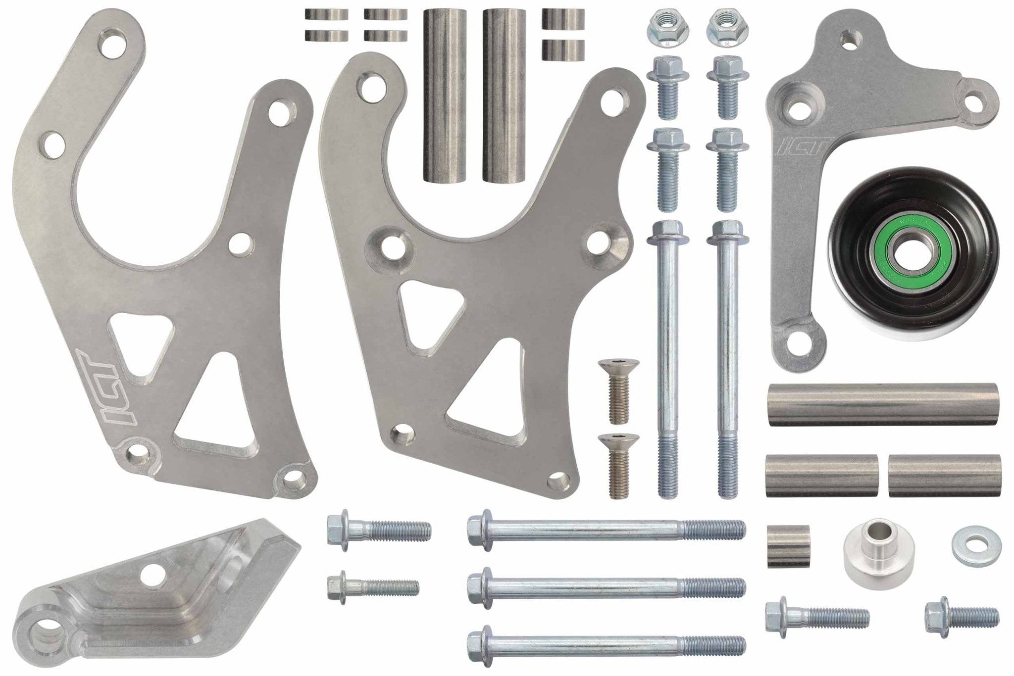 LS Truck Saginaw Power Steering Pump & Alternator Bracket Kit - ICT Billet 551778LS0 - 3