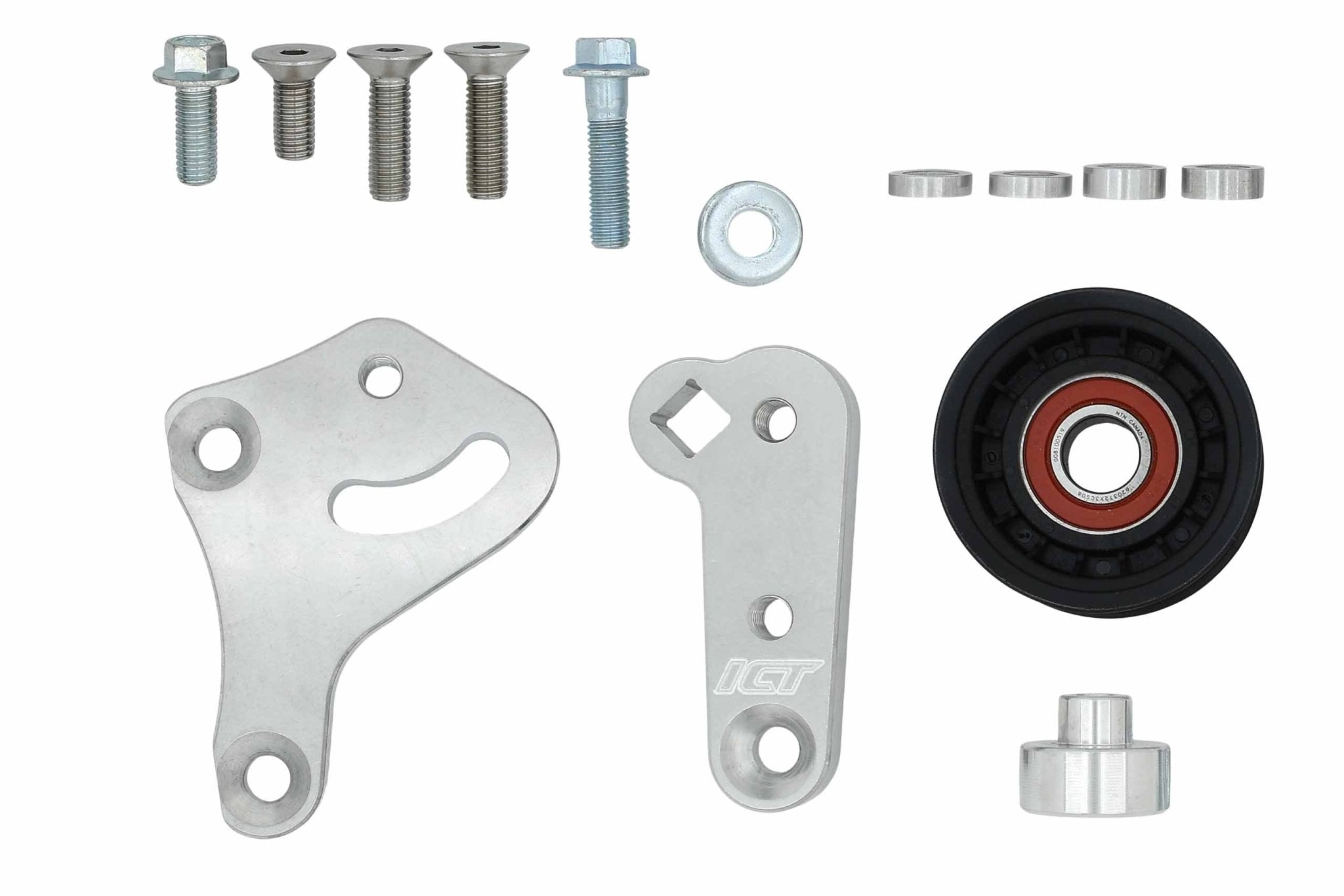 LS1 98 - 02 Camaro Z28 Manual Belt Tensioner w/ Pulley LS LS2 GTO Billet Aluminum - ICT Billet 551617X - 2