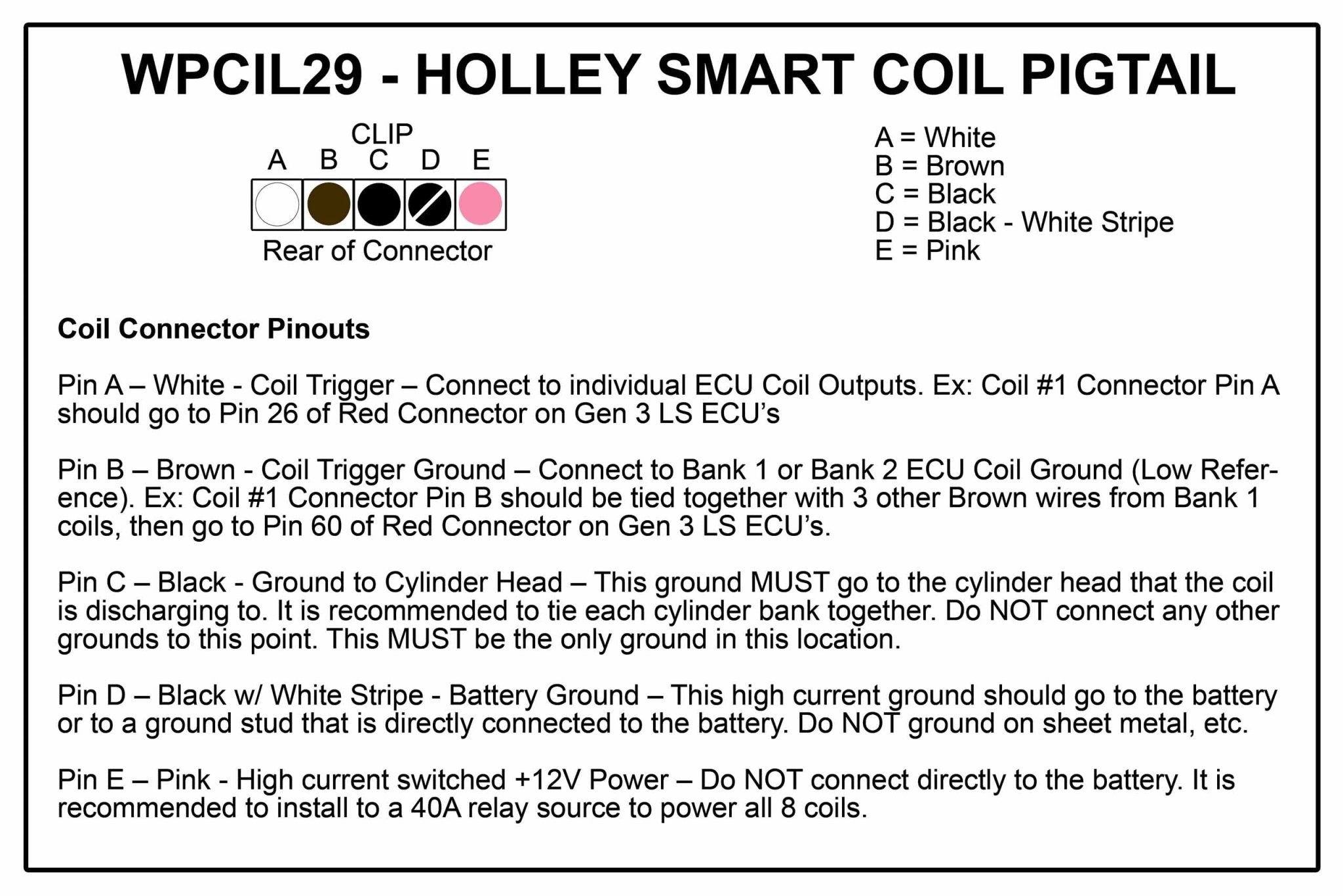 LS1 D580 Wire Harness Adapter, Compatible with Holley Smart Ignition Coil - ICT Billet WAC0I31X8