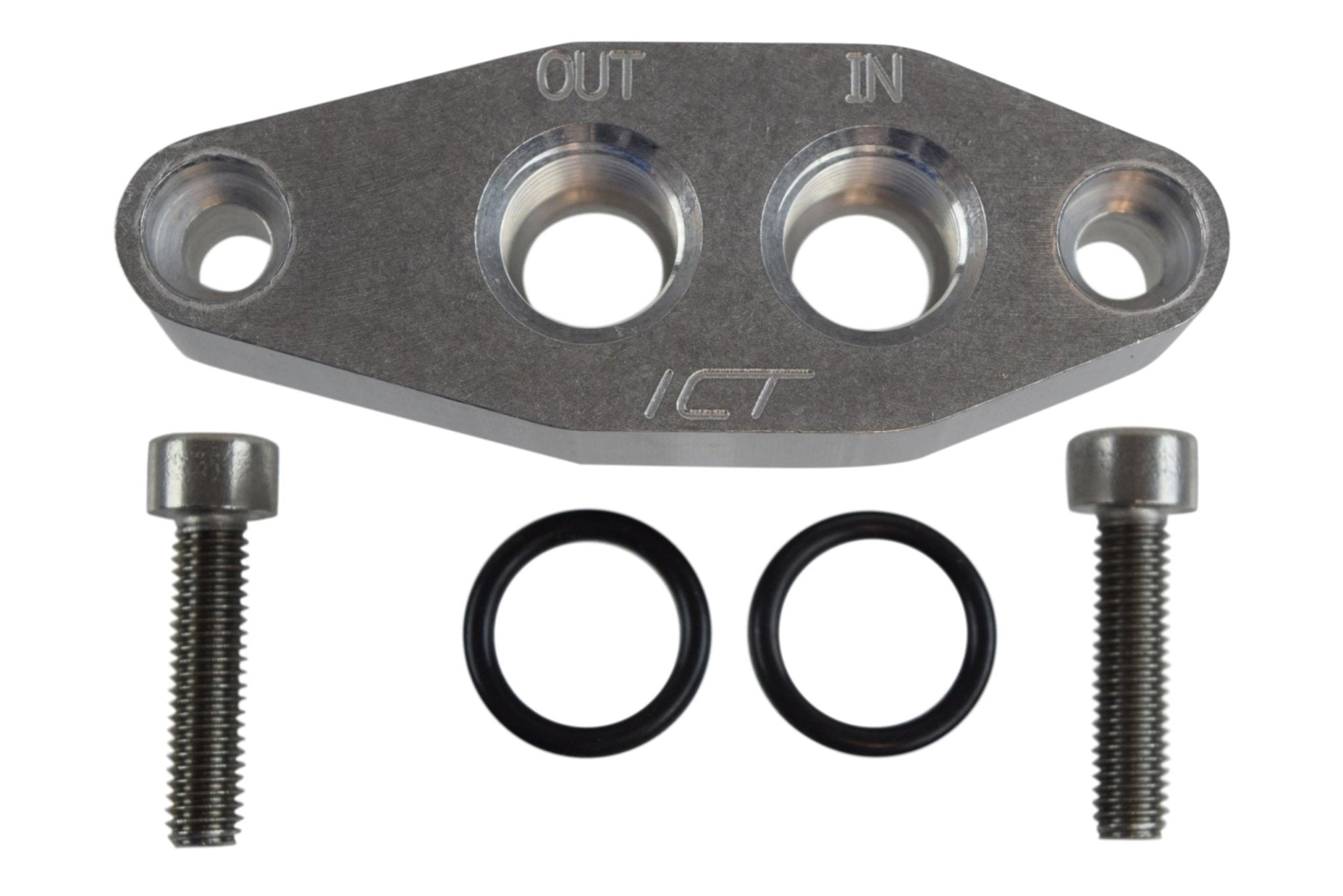 LT Oil Cooler Adapter - 6AN ORB Oring In/Out Port Plate L83 L86 - ICT Billet 551372