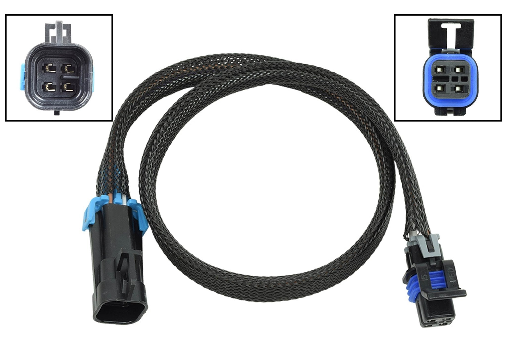 O2 Sensor Wire Harness Extension 24" LS Oxygen Sensor Square 4 Wire 1Key Plug - ICT Billet WE0XY31 - 24