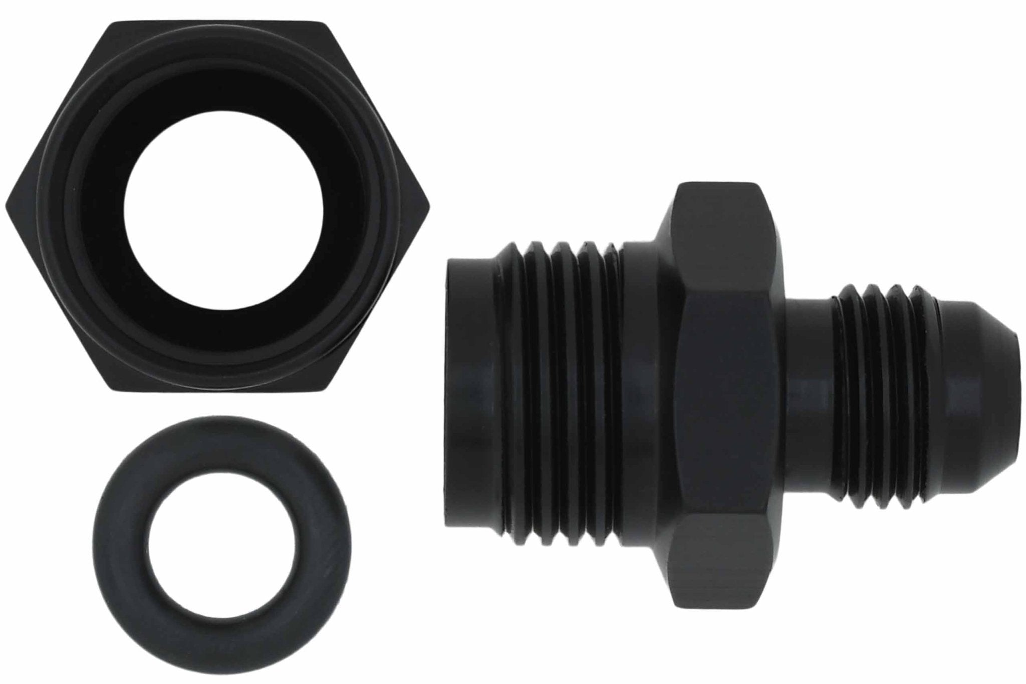 Power Steering 3/8 (.375) Hose Barb Outlet to - 6AN Adapter Fitting - ICT Billet F06AN375CP