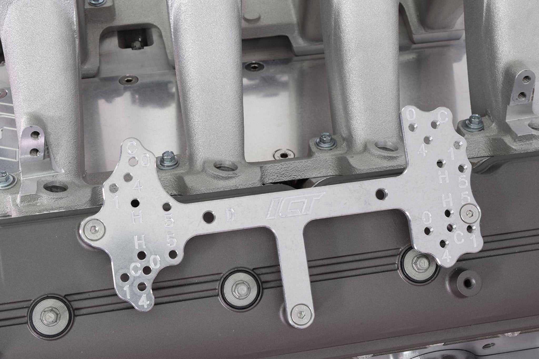 S10 LS Mounting Base Plates (Remote Coil Brackets on Valve Cover) LS1 LS3 LSX - ICT Billet 551115 - 01