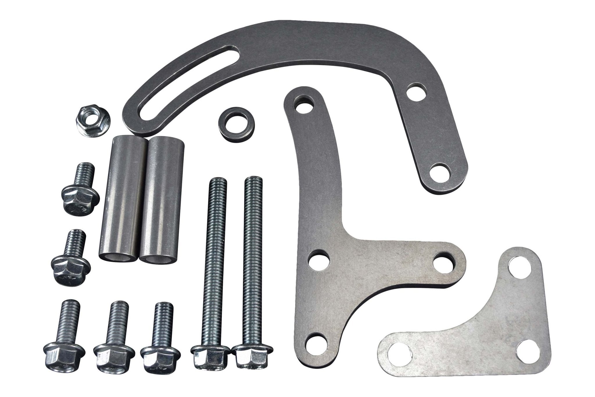 SBC Alternator & Power Steering Pump Accessory Drive Brackets Kit for Electric Water Pump - ICT Billet 551324