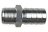 Straight 3/8" NPT Pipe to 5/8" .625" Hose Barb Fitting Bare Aluminum - ICT Billet AN840 - 10 - 06A