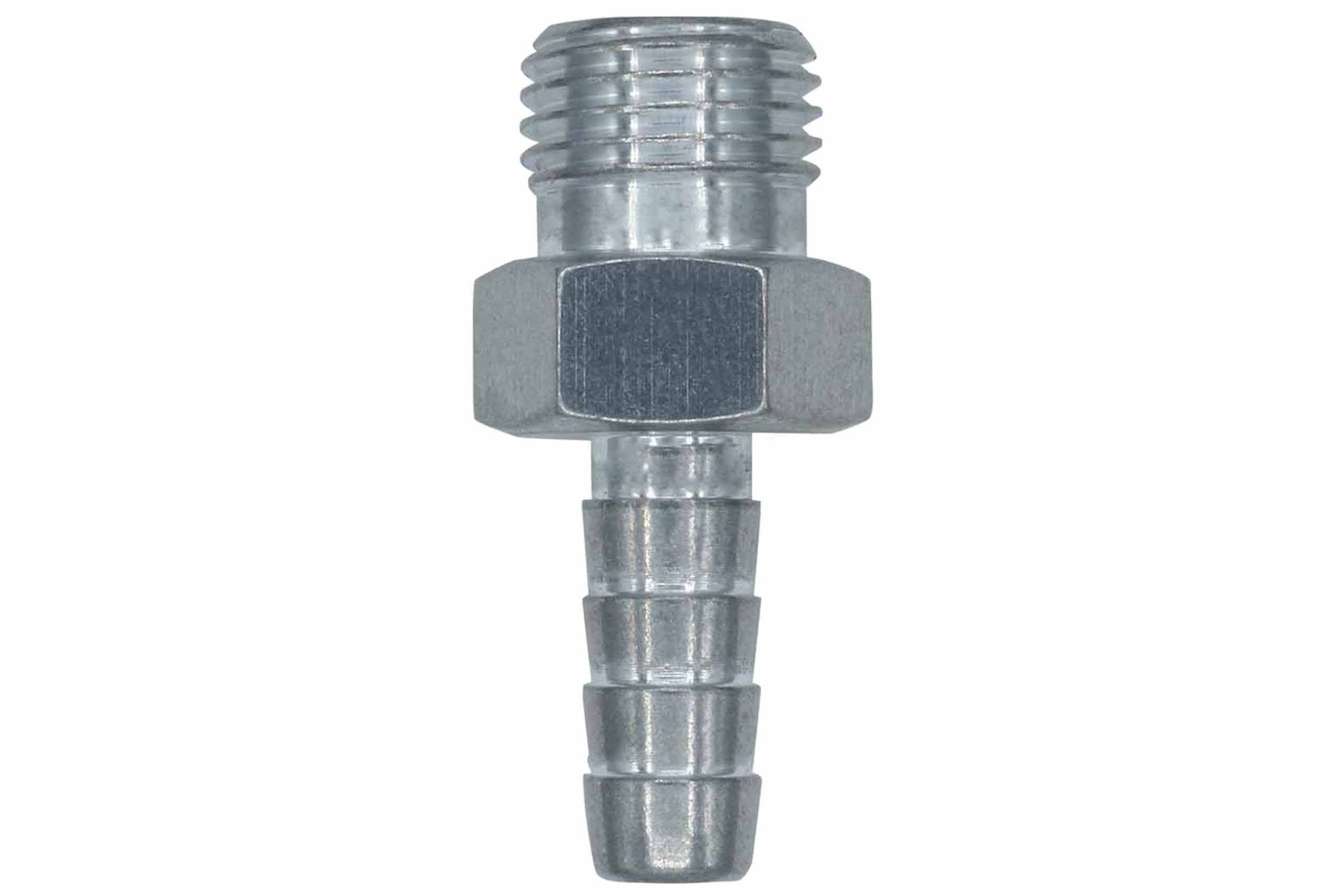 Straight 6AN ORB to 5/16" Hose Barb Fitting Bare Aluminum - ICT Billet F060R312BA