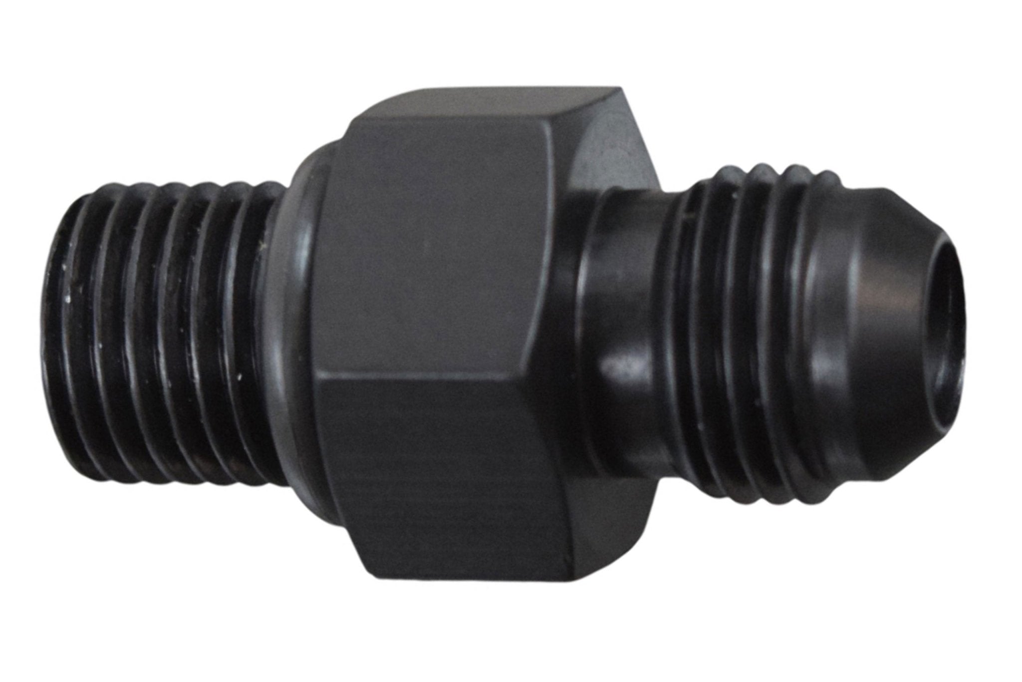 Transmission Adapter Fitting - 6AN Flare Black 6 AN TH400 TH350 4l60E 4l80E 700r4 - ICT Billet F06ANPS14