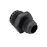 Valve Cover Baffle Fitting - 16AN ORB to - 12AN Hose Black Anodized - ICT Billet 551883 - 16 - 12